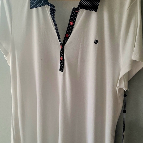 Tommy Hilfiger White Polo Shirt Dress Preppy Classic Patriotic USA Size XL NWT - Picture 6 of 7
